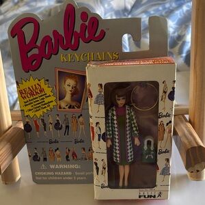 Vintage Barbie Doll Teenage Fashion Model Keychain in “Poodle Parade “ Outfit